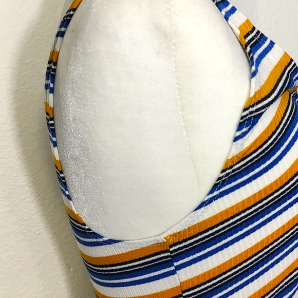 NWT Express V-neck Ribbed Knit Striped Tank Top - Picture 4 of 11